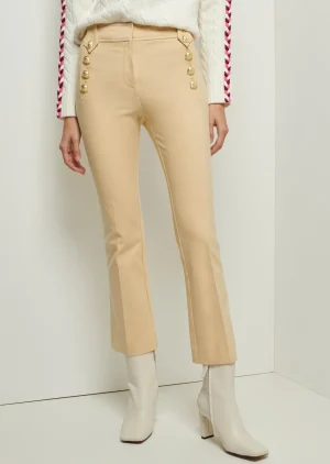 Derek Lam -Robertson Crop Flare Trousers Light Khaki