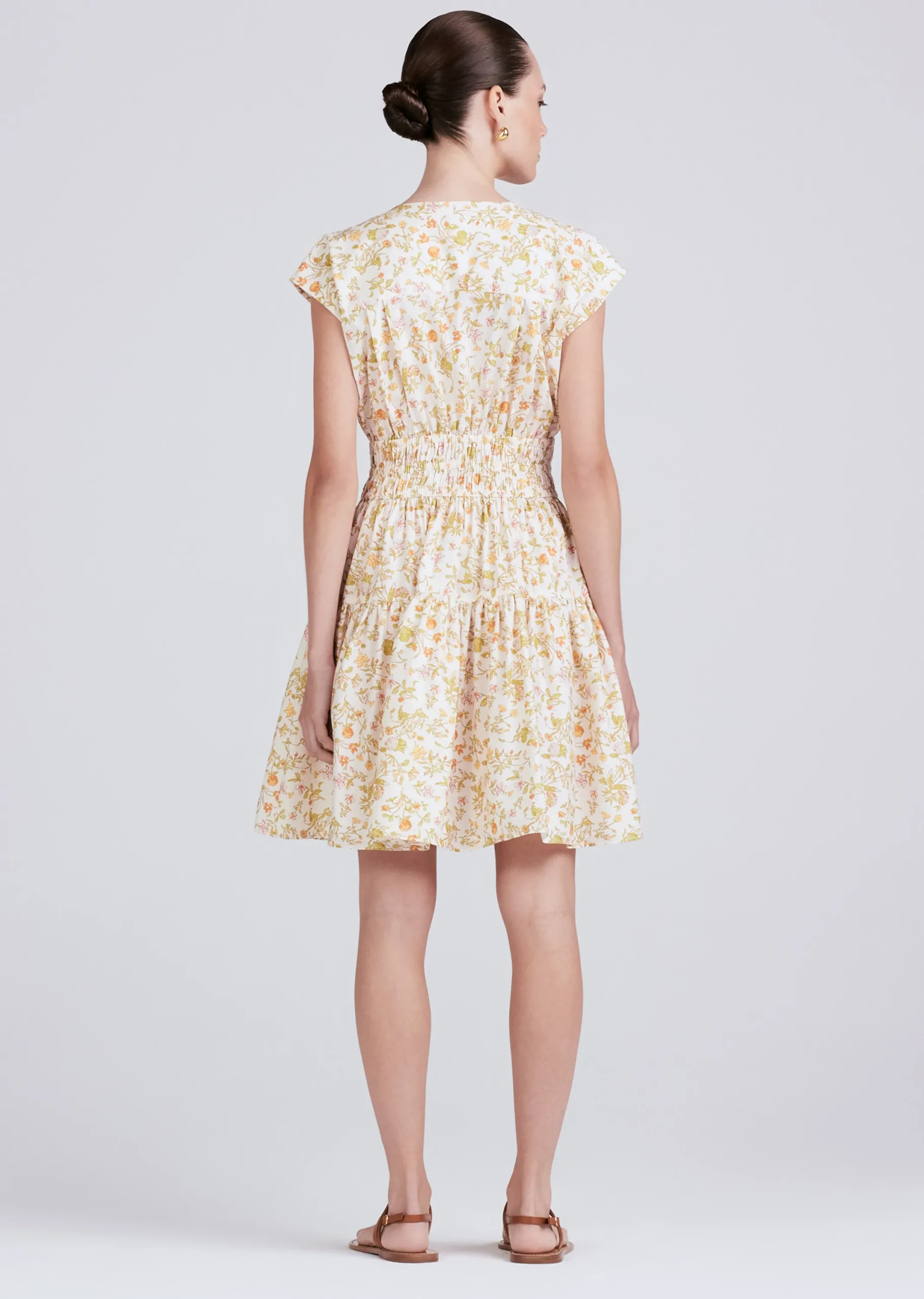 Derek Lam -Tora V-Neck Dress Cream Multi